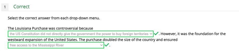 55 Points! The Louisiana Purchase was controversial because (A. The Land that the-example-1