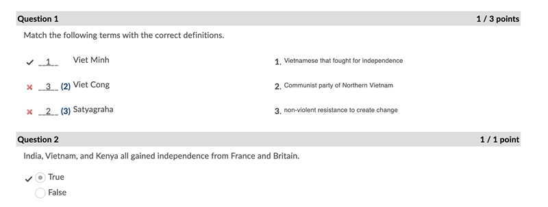 Match the following terms with the correct definitions. Question 1 options: Viet Minh-example-1