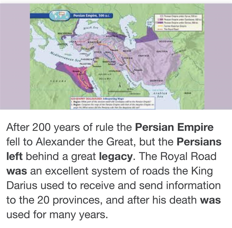 How did the Persian empire leave a legacy?-example-1