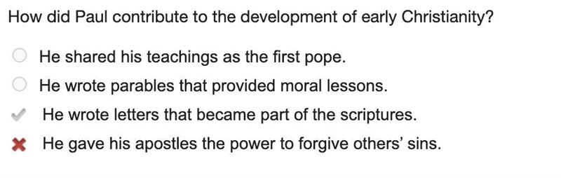 How did Paul contribute to the development of early Christianity? He shared his teachings-example-1