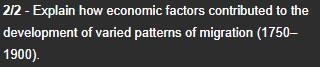 Which of the following conditions best accounts for the migration pattern to the United-example-1