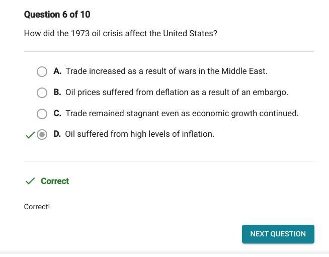 How did the 1973 oil embargo affect the United States?-example-1