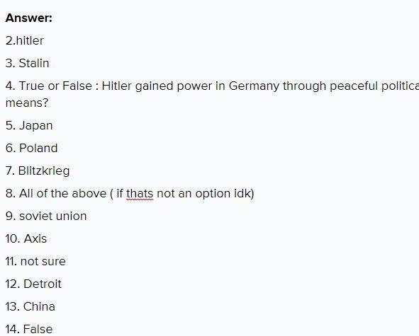 2.Which leader-led Germany? (2 Points) Mussolini Roosevelt Hitler Stalin 3.Which leader-example-1