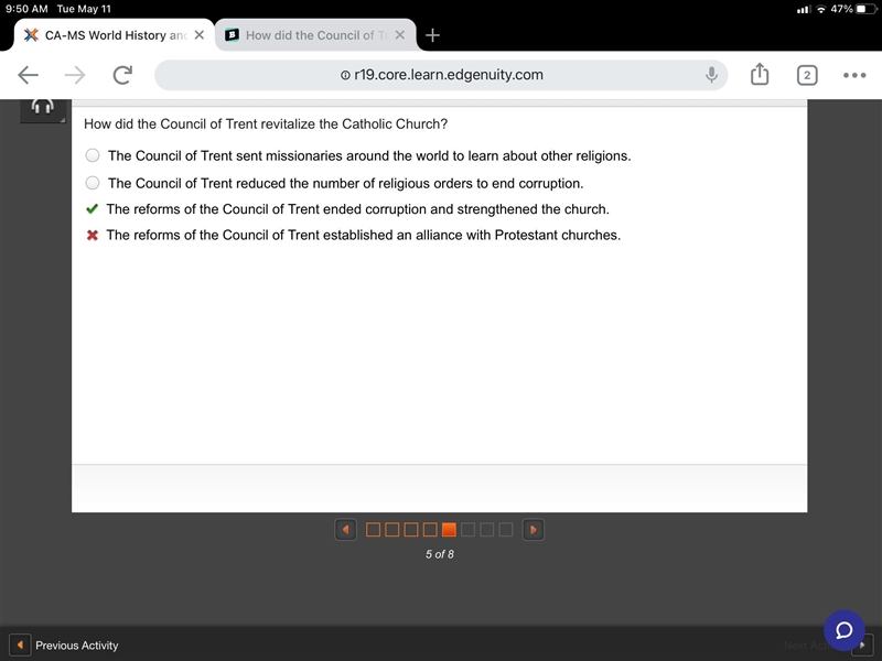 How did the Council of Trent revitalize the Catholic Church? The Council of Trent-example-1