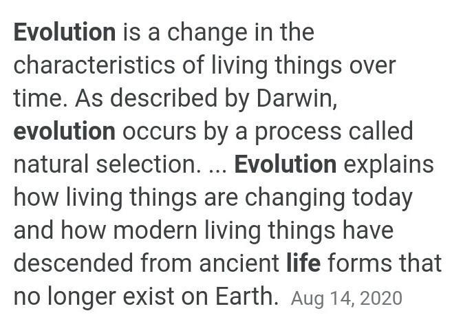 What is evolution in life?-example-1