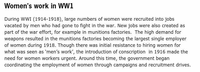 How did world war 1 impact women in the United States-example-1