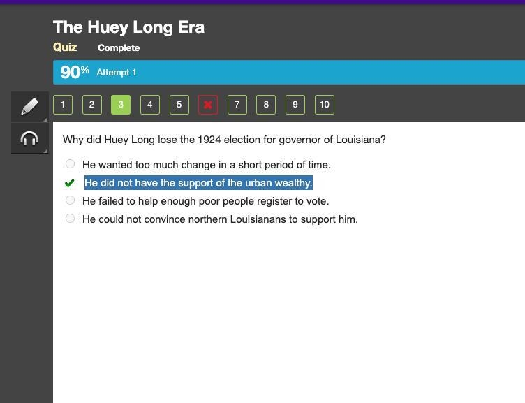 Why did Huey Long lose the 1924 election for governor of Louisiana?-example-1