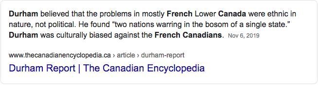 How did Durham's report affect French-speaking Canadians?-example-1