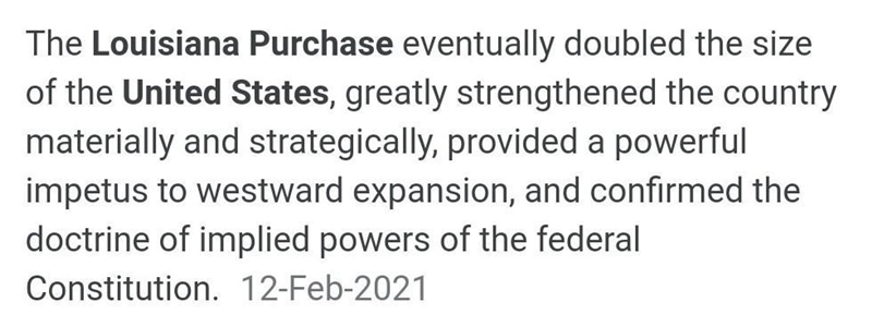 If the United States were to buy a large amount of foreign land like in the Louisiana-example-1