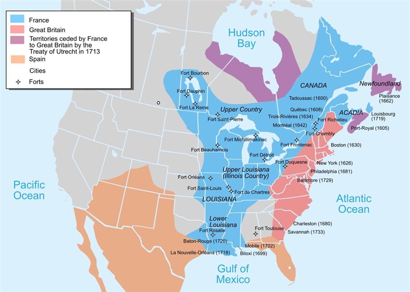 Where did the French establish colonies in North America?​-example-1