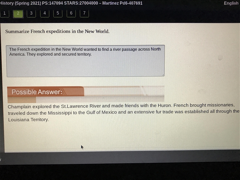 Summarize French expeditions in the New World. PLZ HELP-example-1