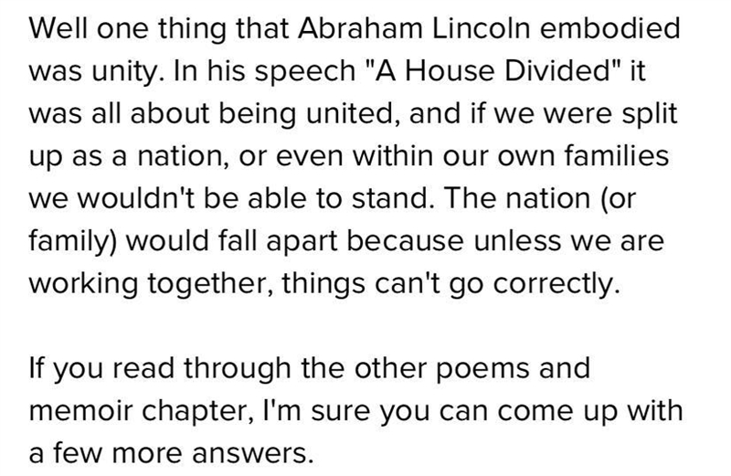 What american ideals does abraham lincoln embody-example-1