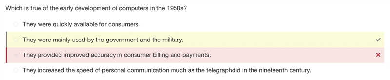 Which is true of the early development of computers in the 1950s? They increased the-example-1