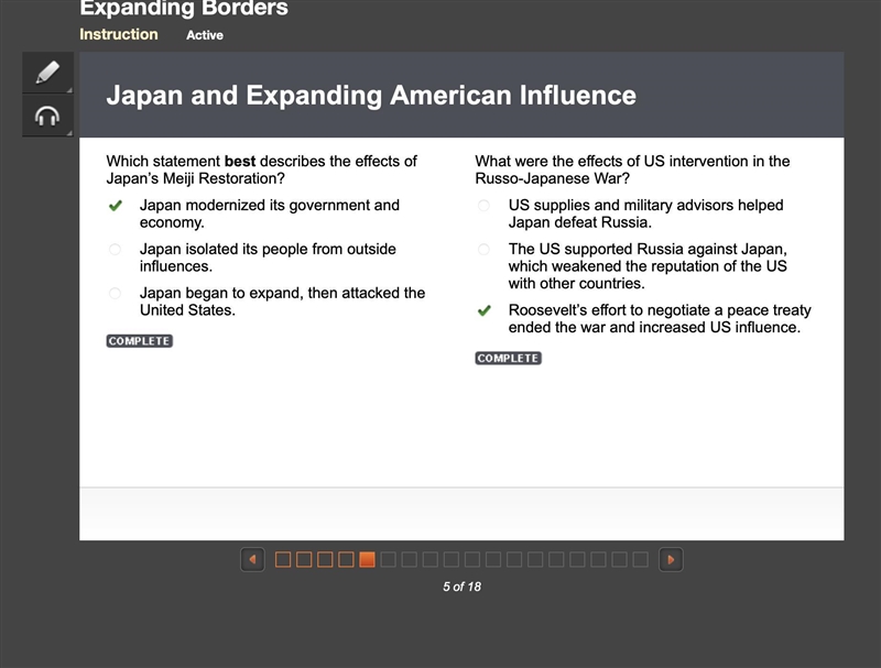 Which statement best describes the effects of Japan’s Meiji Restoration? Japan modernized-example-1