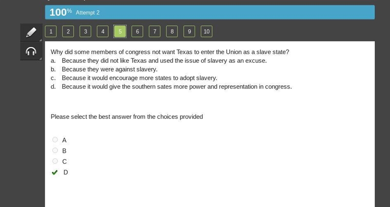 Why did some members of congress not want Texas to enter the Union as a slave state-example-1