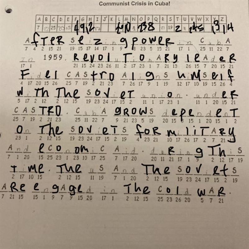 Communist Crisis in Cuba cryptogram-example-1