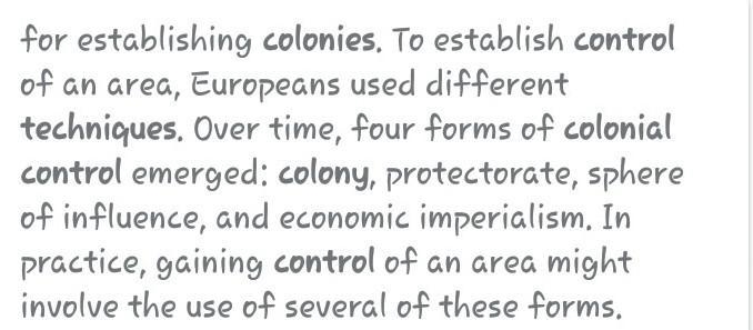 What are the two main methods of colonial control?-example-1