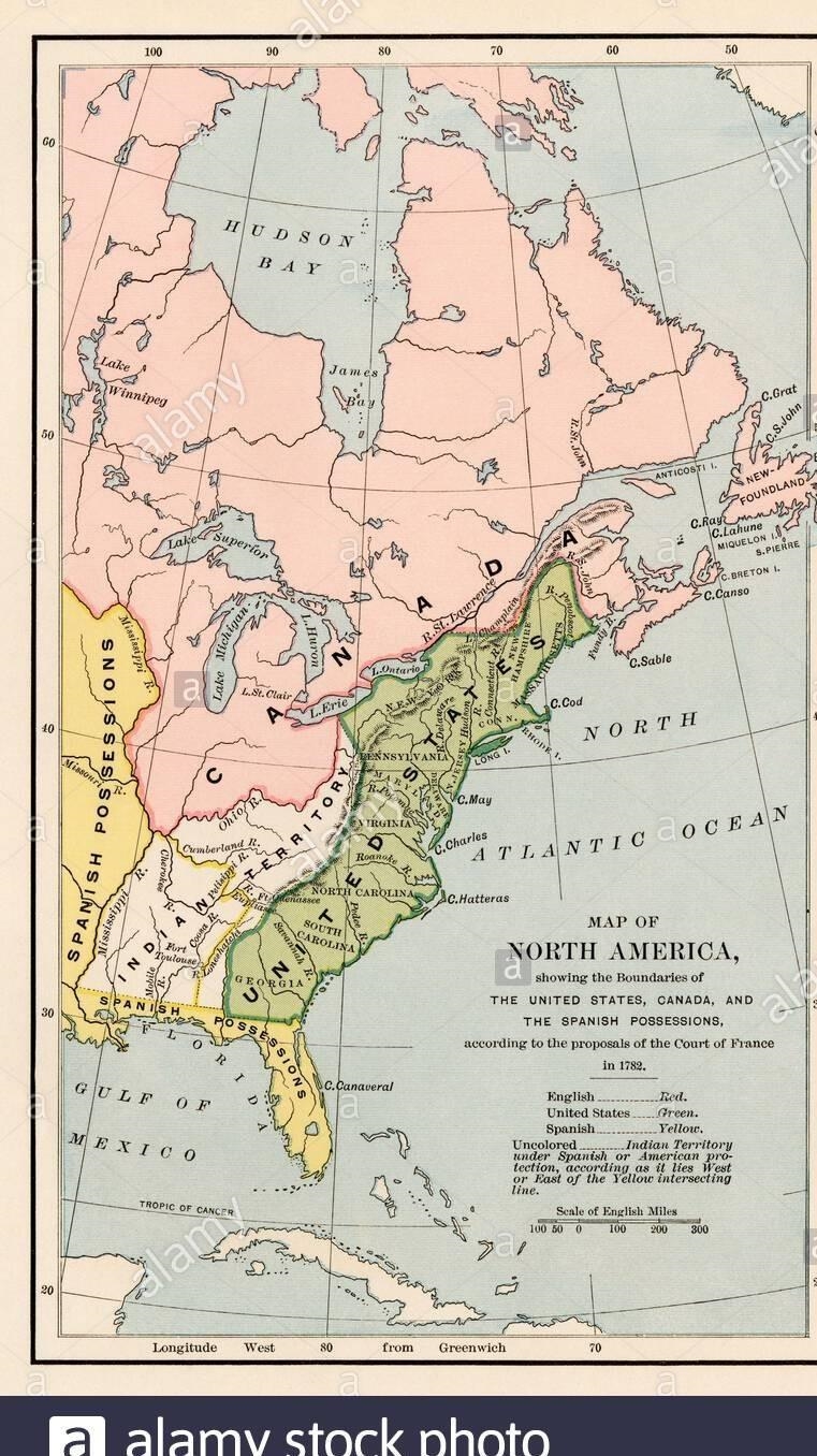 Map of North America before and after the French and Indian War-example-1