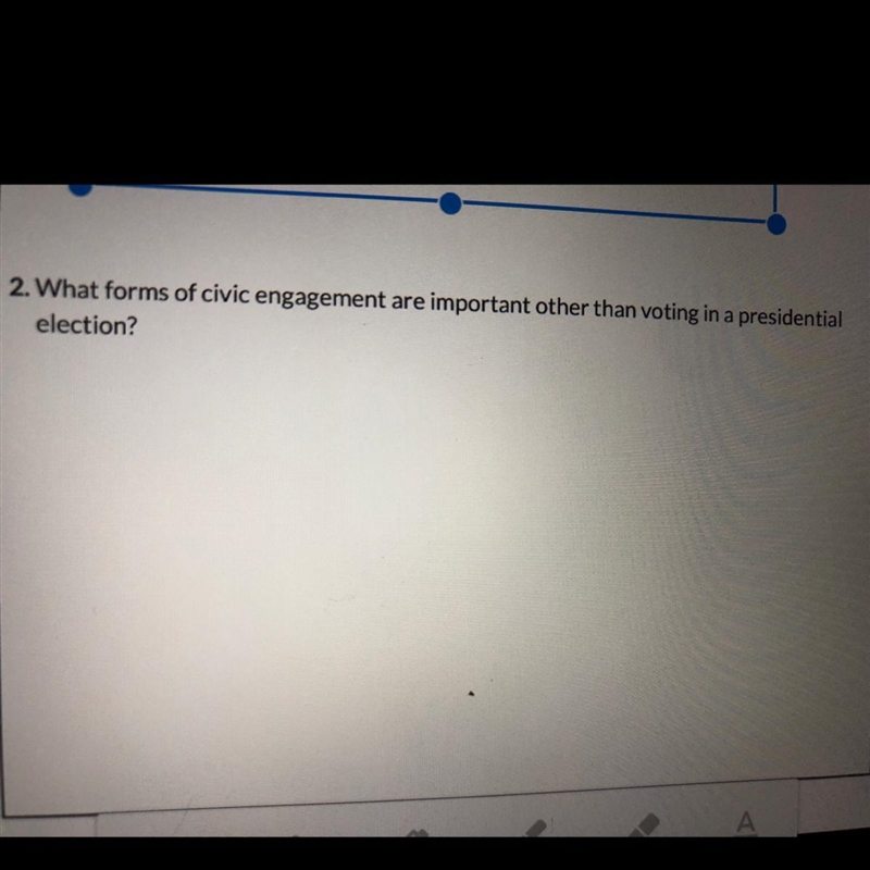 What forms of civic engagement are important other than voting in a presidential election-example-1