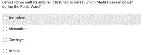 Before rome build its empire it first had to defeat which Mediterranean power during-example-1