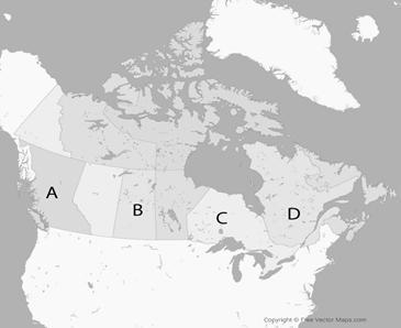 Where is the province of Quebec located on the map?-example-1