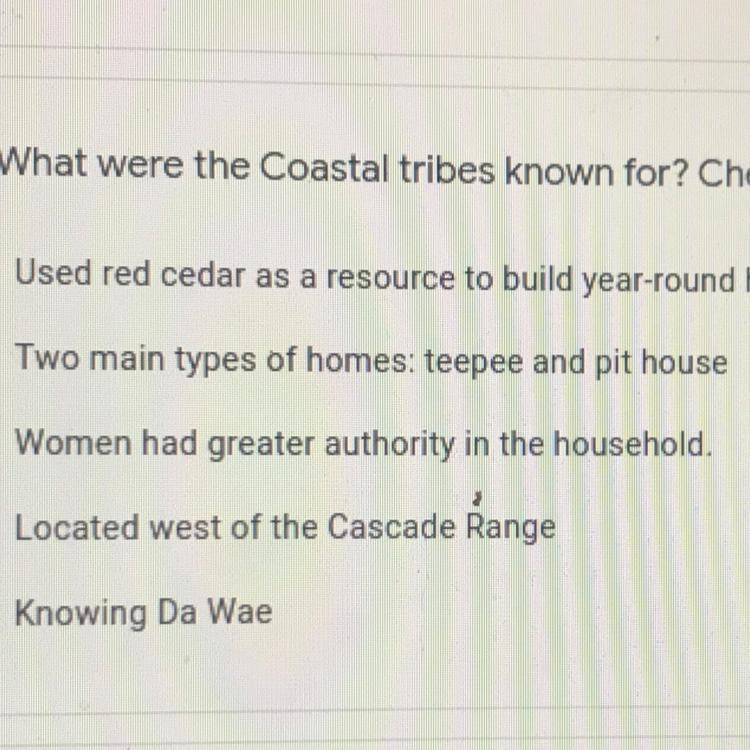 What were the coastal tribes known for?-example-1