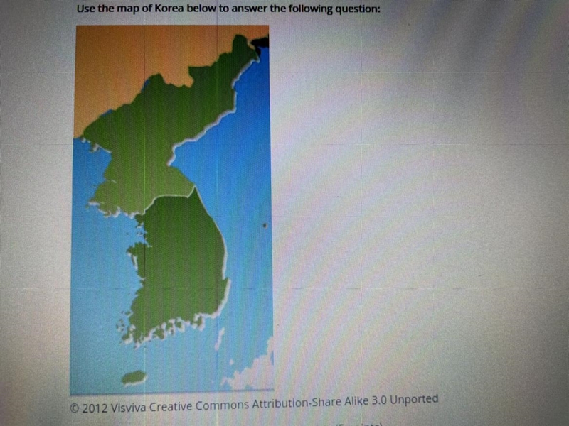 Use the map of Korea below to answer the following question: The white line politically-example-1