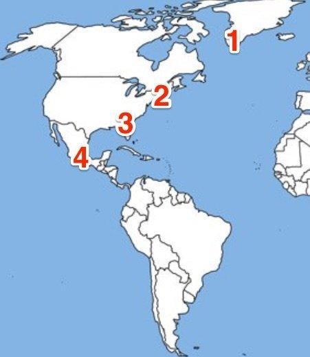 the Netherlands played a role in colonizing North America. which number represents-example-1