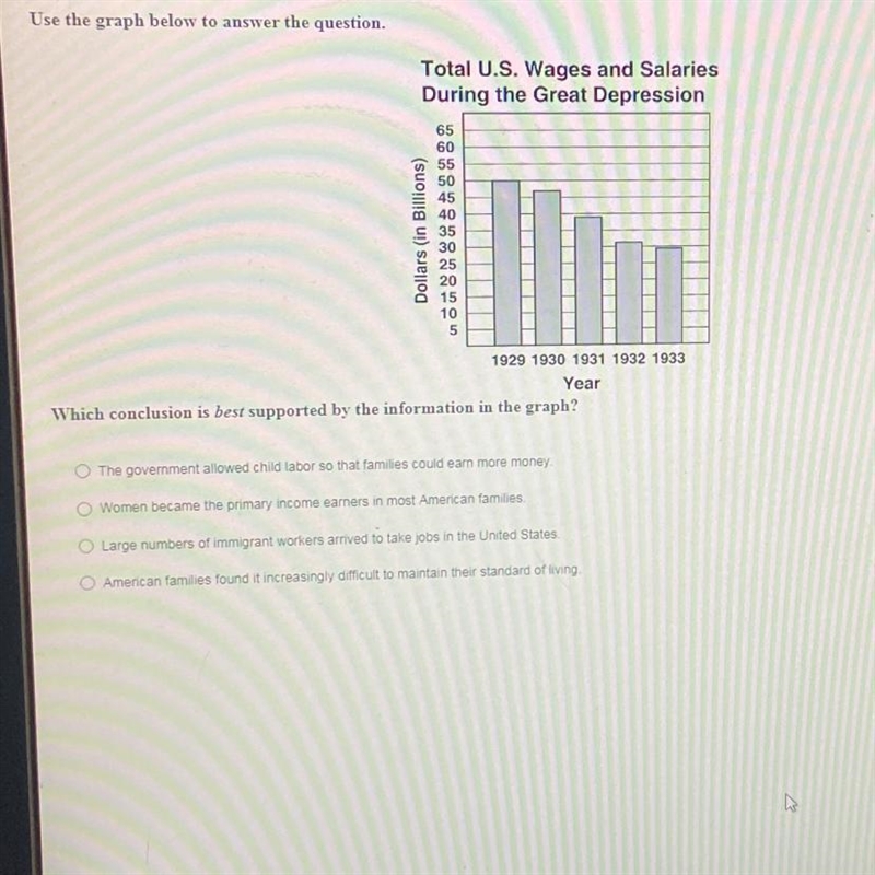 Which conclusion is best supported by the information in the graph? O The government-example-1