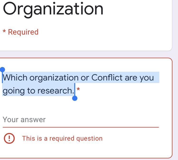 Which organization or Conflict are you going to research.-example-1