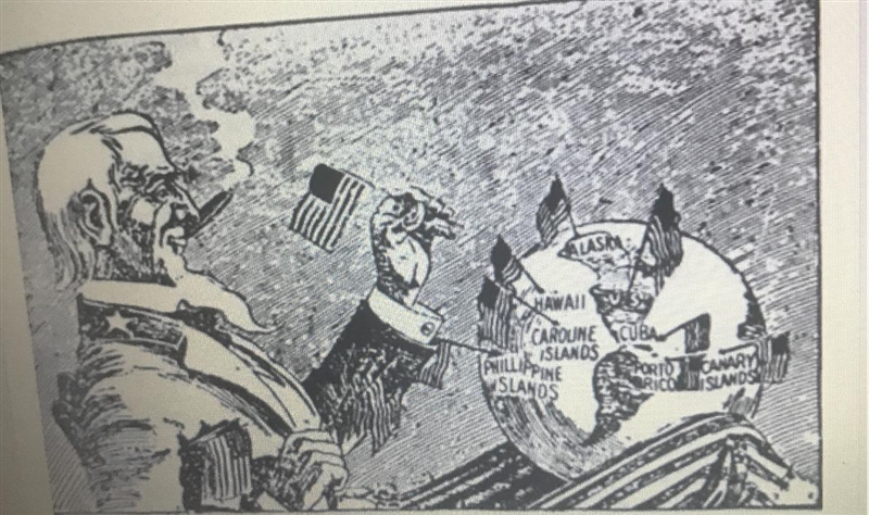 This cartoon reflects the period from 1898 to 1900 and it suggests that the United-example-1