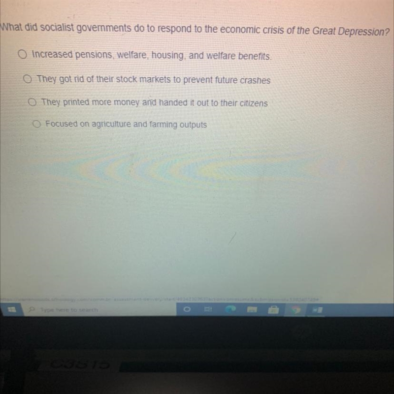 What did socialist governments do to respond to the economic crisis of the great depression-example-1