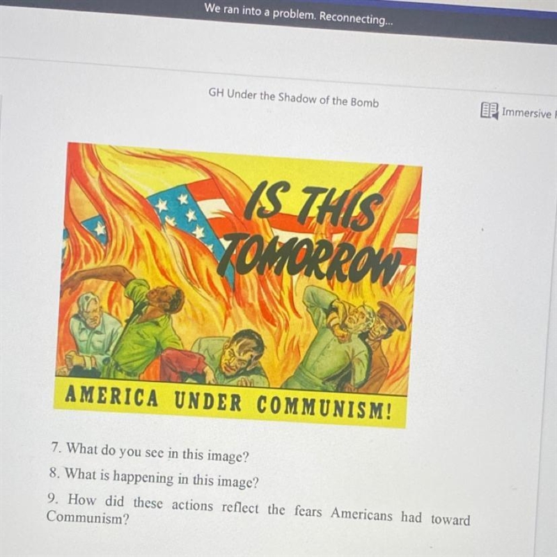 Anybody good at political cartoon in history & know how do #7-9?-example-1