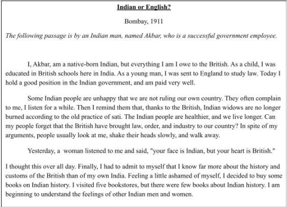 Considering the information you've read, how does Akbar feel about British Imperialism-example-1