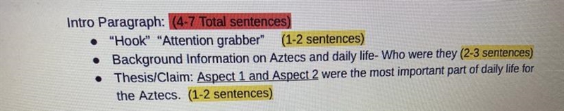 Help me please write a intro paragraph and read directions it’s about aztec-example-1