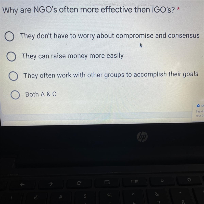 Why are NGO’s often more effective then IGO’s?-example-1