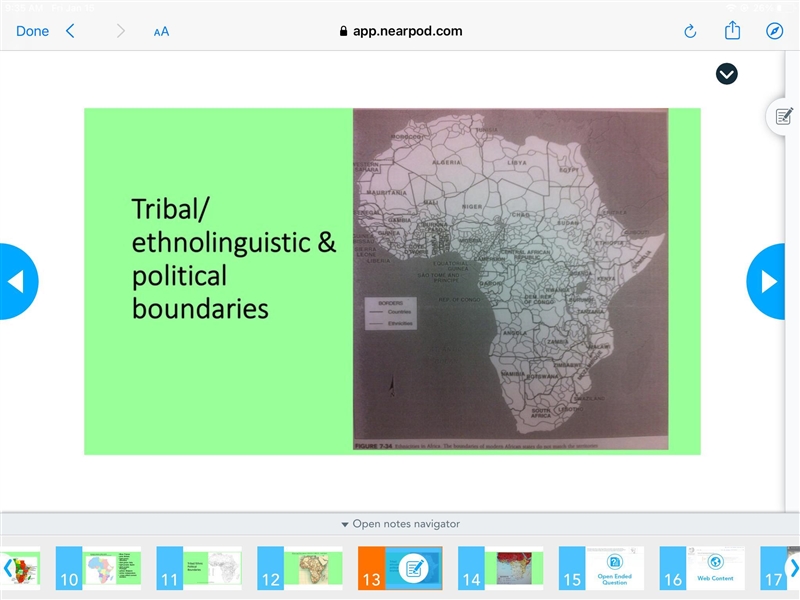 Think about the ethnic/ tribal map of Africa versus the country borders that the European-example-2