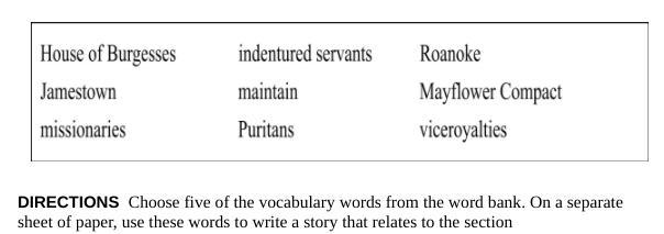 I will give some points to everyone if someone solves this Choose five of the vocabulary-example-1