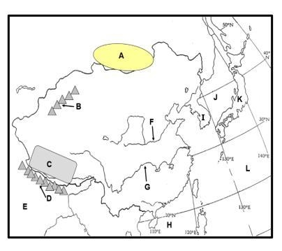 Which letter on the map above best represents the river at the center of Classical-example-1