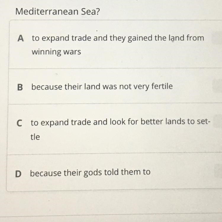 Why did Rome Expand mostly around the Mediterranean Sea?-example-1