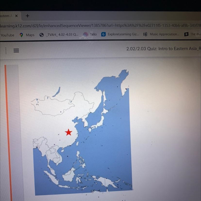 On the map of Eastern Asia, what is the capital of the starred country?-example-1