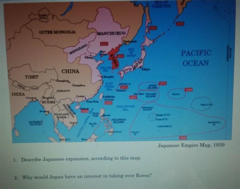 Describe the Japanese expansion according to this map. why would Japan have an interest-example-1