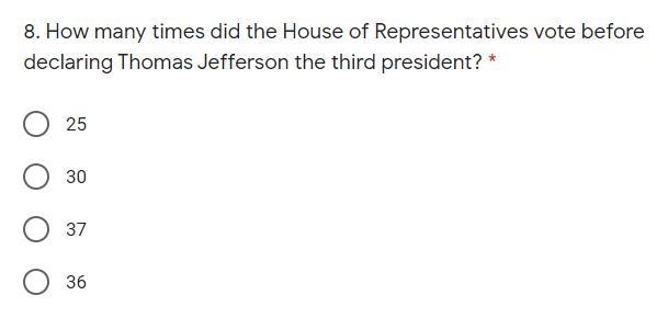 How many times did the House of Representatives vote before declaring Thomas Jefferson-example-1