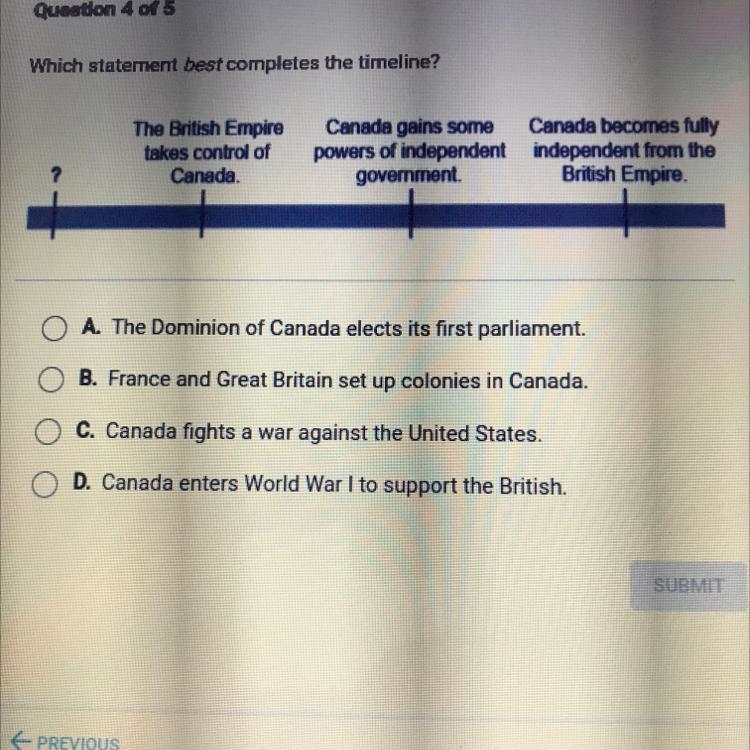 Please help! Which statement best completes the timeline?-example-1