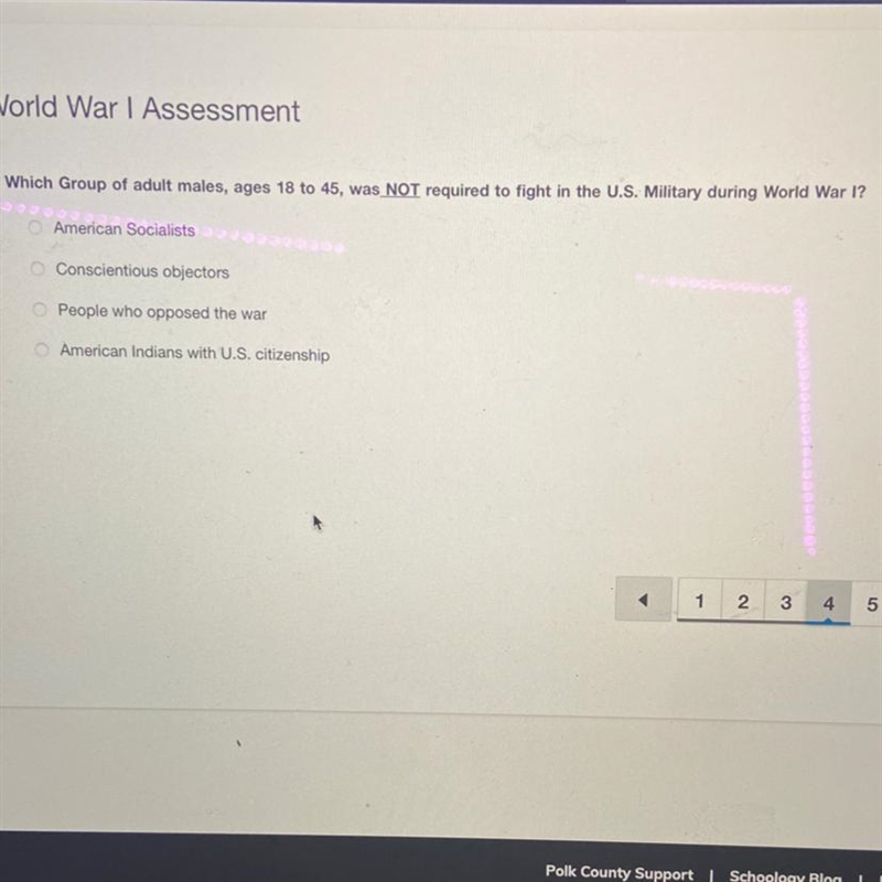 Which Group of adult males, ages 18 to 45, was NOT required to fight in the U.S. Military-example-1