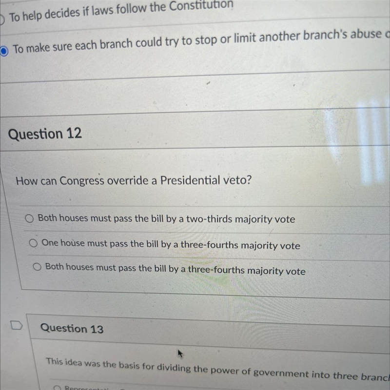 How can Congress override a Presidential veto?-example-1