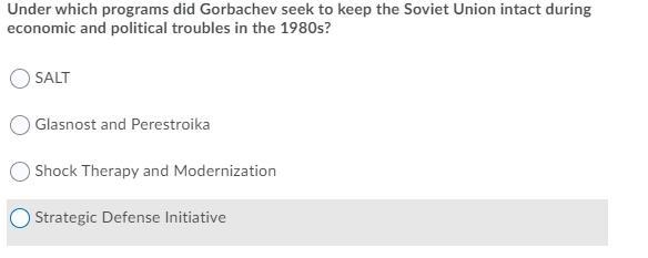 under which program did gorbachev seek to keep the soviet union intact during economic-example-1