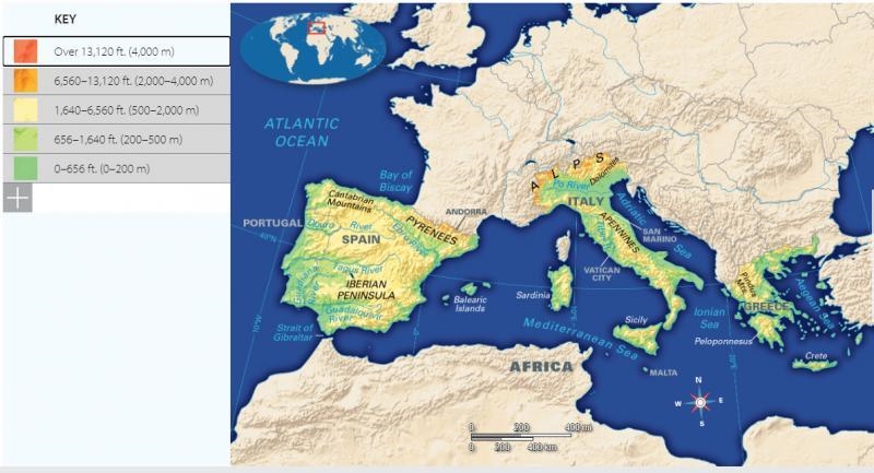 Based on the map, why do you think people in Southern Europe historically have found-example-1