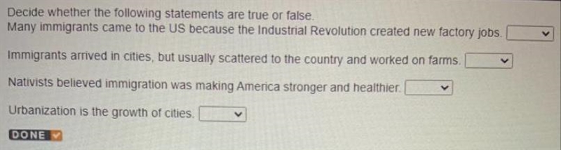 Decide whether the following statements are true or false. PICTURE ATTACHED! Please-example-1