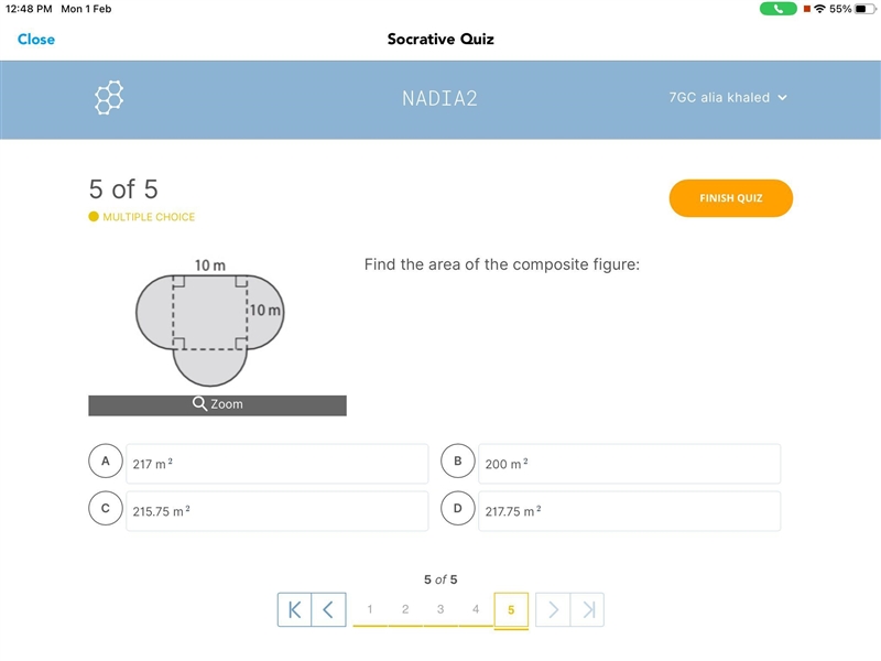 Help math Composite figures and there area please help number the questions please-example-3